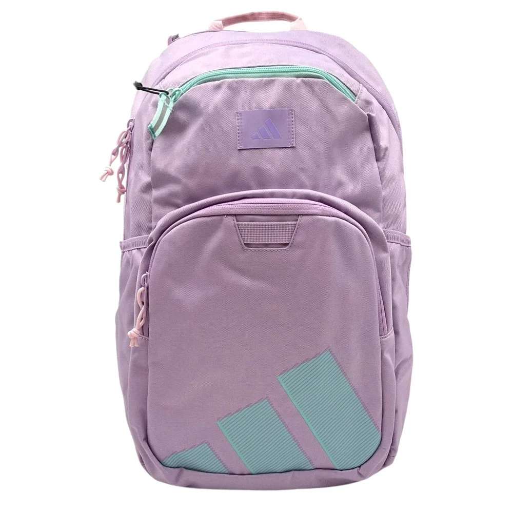 Adidas Girls School Midway Backpack Plum Purple Aqua Fits 15